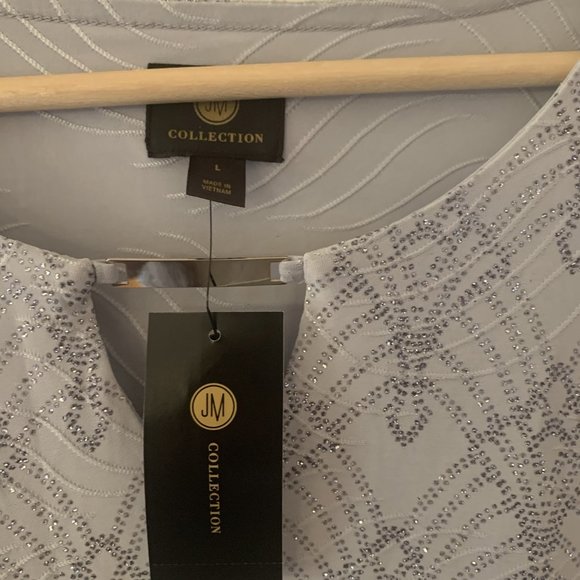 JM Collection Sparkle Glitter Pattern Art Deco Design - Picture 2 of 3